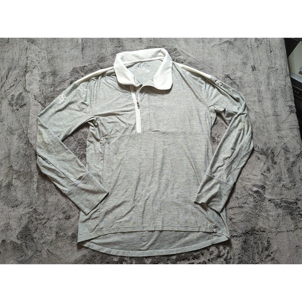 Under Armour Long Sleeve Loose Fit 1/4 Zip Thumb Holes Women's Size Medium, Gray